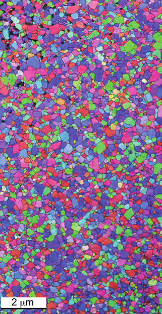 Fig. 4. FSD darkfield image of the NiCo analysis area