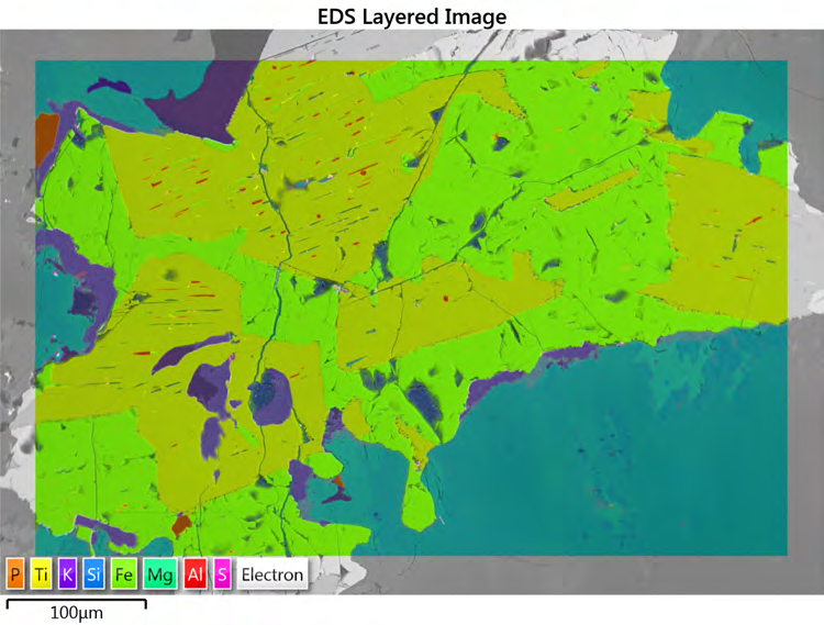 Fig. 1. X-ray maps displayed automatically by the AZtecEnergy software